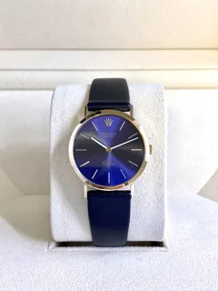 Rolex Cellini 4112 30.5mm Yellow gold Blue