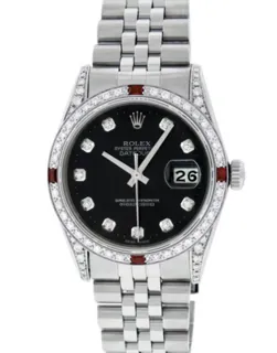 Rolex Datejust Stainless steel and 18k white gold Black