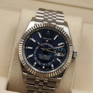 Rolex Sky-Dweller 326934-0004 White gold and Stainless steel Blue