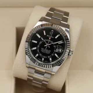 Rolex Sky-Dweller 326934-0005 White gold and Stainless steel Black