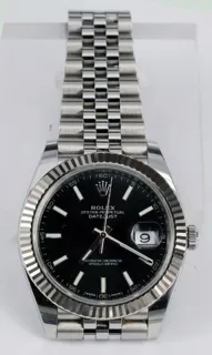 Rolex Datejust 126334-0018 White gold and Stainless steel Black