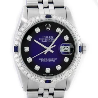 Rolex Datejust White gold and Stainless steel Blue