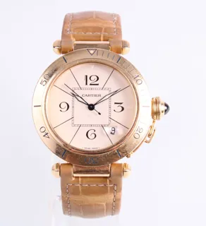 Cartier Pasha 1021 1 38mm Yellow gold Cream