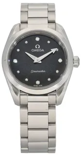 Omega Aqua Terra 220.10.28.60.51.001 28mm Stainless steel Black