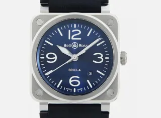 Bell & Ross Instruments BR03A-BLU-ST/SCA 41mm Stainless steel Blue