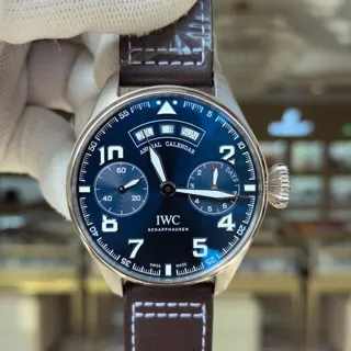 IWC Big Pilot IW502703 (LE  ) 46mm White gold Blue