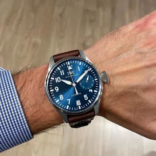 IWC Big Pilot IW501002 (LE  ) 46.2mm Stainless steel Blue