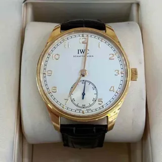 IWC Portugieser IW358306 40.5mm Yellow gold Silver