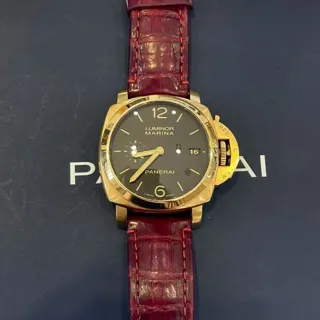 Panerai Luminor 1950 PAM 00393 42mm Red gold Brown