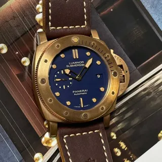 Panerai Submersible PAM 00671 47mm Bronze and Titanium Blue