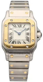 Cartier Santos Galbée 1567 24mm Champagne