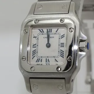 Cartier Santos 25mm Stainless steel White