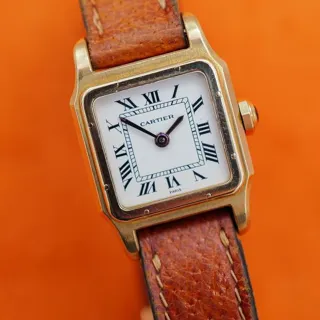 Cartier Santos Dumont 78098 20mm Yellow gold White