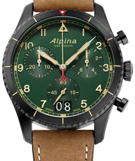 Alpina Startimer AL-372GR4FBS26 41mm Stainless steel and Black PVD Green