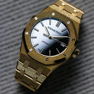 Audemars Piguet Royal Oak 15454BA.GG.1259BA.02 37mm Yellow gold Silver