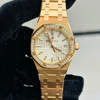 Audemars Piguet Royal Oak 77351OR 34mm Rose gold White