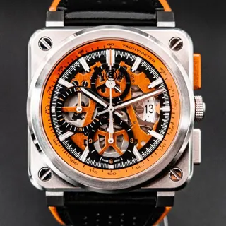 Bell & Ross BR 03-94 Chronographe BR0394-SC-ORA/SCA 42mm Stainless steel Orange