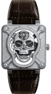 Bell & Ross Instruments BR01-SKULL-SK-FLD 46mm Stainless steel Silver