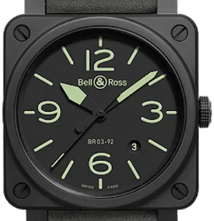 Bell & Ross Instruments BR0392-BL3-CE/SCA 42mm Ceramic Black