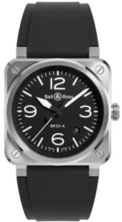 Bell & Ross Instruments BR03A-BL-ST/SRB 41mm Stainless steel Black