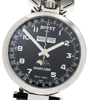 Bovet Q800 40mm Stainless steel Black