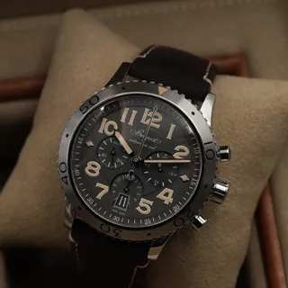 Breguet Type XX - Flyback - Black Dial - Arabic Index 3817ST/X2/3ZU Stainless steel Black