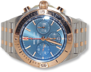 Breitling Chronomat UB0134 Solid Gold$Stainless Steel Blue