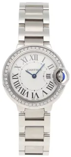 Cartier Custom Ballon Bleu 3009 Stainless steel White