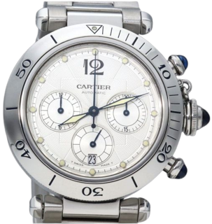 Cartier Pasha Chronograph 2113 38mm Stainless steel Silver