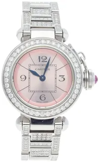 Cartier Pasha RAMS8260001329 27mm Stainless steel Pink