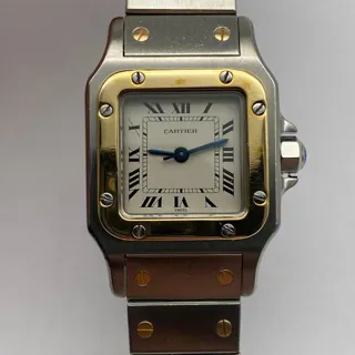 Cartier Santos 0902 24mm Yellow gold and Stainless steel White