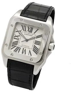 Cartier Santos 100 2656 38mm Stainless steel White