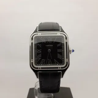 Cartier Santos Dumont WSSA0046 43.5mm Stainless steel Black