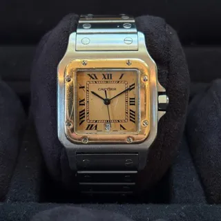 Cartier Santos Galbée 187901 29mm Yellow gold and Stainless steel White