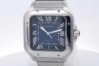 Cartier Santos Eb0824rrxzsa 38mm Stainless steel Blue