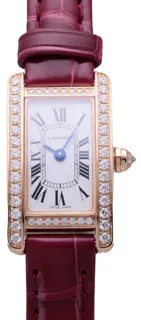 Cartier Tank Américaine WJTA0026 27mm Rose gold Silver