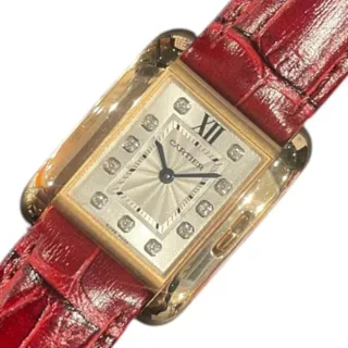 Cartier Tank Anglaise WJTA0007 30mm Yellow gold Silver