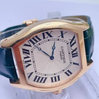 Cartier Tortue W1546051 32mm Rose gold Silver