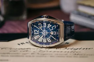 Franck Muller Vanguard V 45 SC DT 44mm Stainless steel Blue