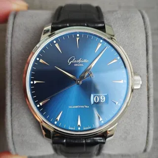 Glashütte Senator Excellence 1-36-03-04-02-30 42mm Stainless steel Blue