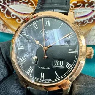 Glashütte Senator Perpetual Calendar 100-02-25-05-50 42mm Rose gold Black