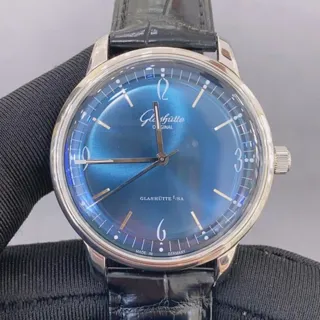 Glashütte Sixties 1-39-52-14-02-04 39mm Stainless steel Blue