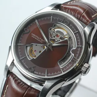 Hamilton Jazzmaster Open Heart H325650 40mm Stainless steel Brown