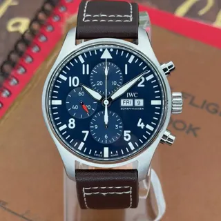 IWC Pilot Chronograph IW377714 (LE  ) 43mm Stainless steel Blue