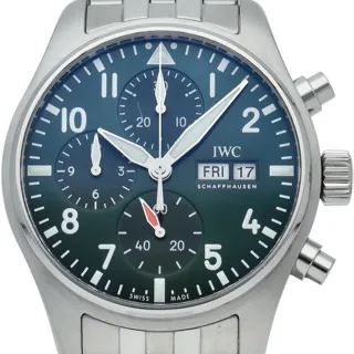 IWC Pilot IW388104 41mm Stainless steel Green