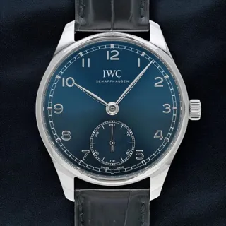 IWC Portugieser IW358305 40.5mm Stainless steel Blue