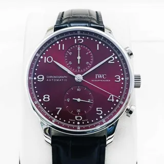 IWC Portugieser IW371616 41mm Stainless steel Red