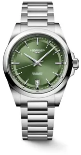 Longines Conquest L38304026 41mm Stainless steel Green