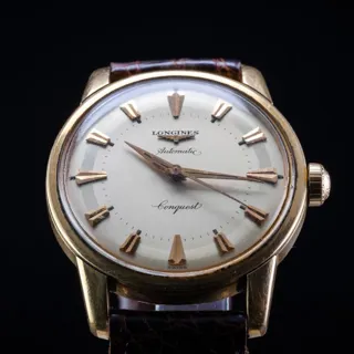 Longines Conquest 35mm Rose gold Champagne