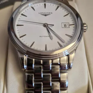 Longines Flagship L49744126 38.5mm Stainless steel White